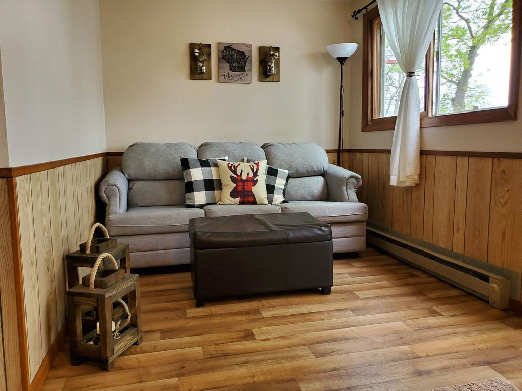 Livingroom area inside cottage